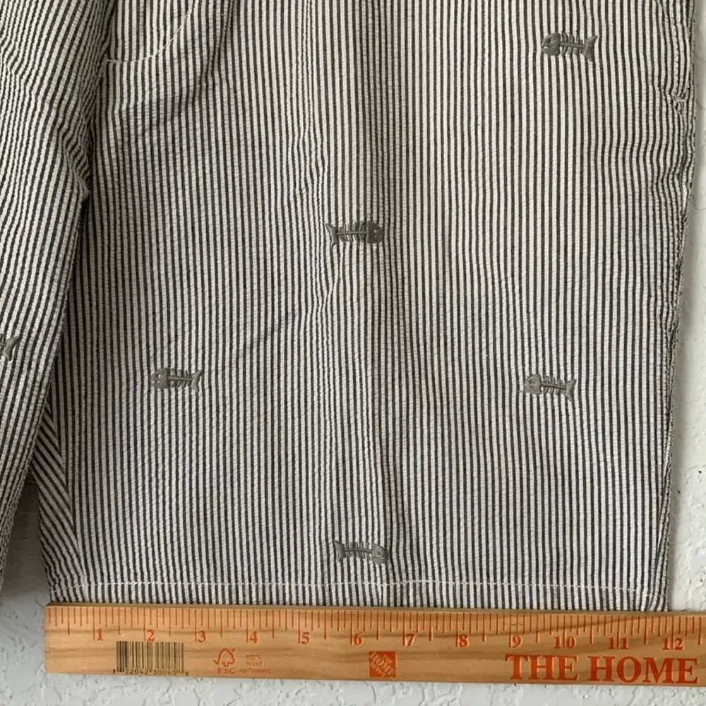 J.Crew Men's Striped Blue White Gray Pockets Shorts Size 36